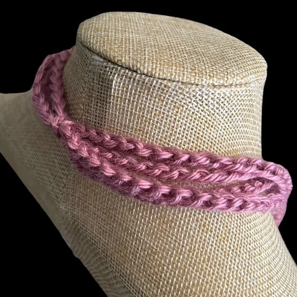 Handmade Crochet Butterfly Pendant Necklace Cottagecore - Picture 8 of 13